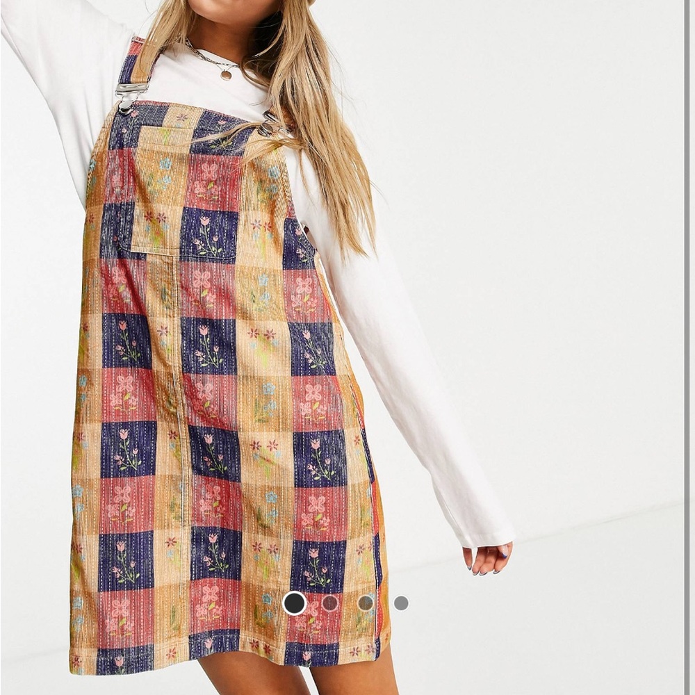 Daisy Street Pinafore Dress in baby cord